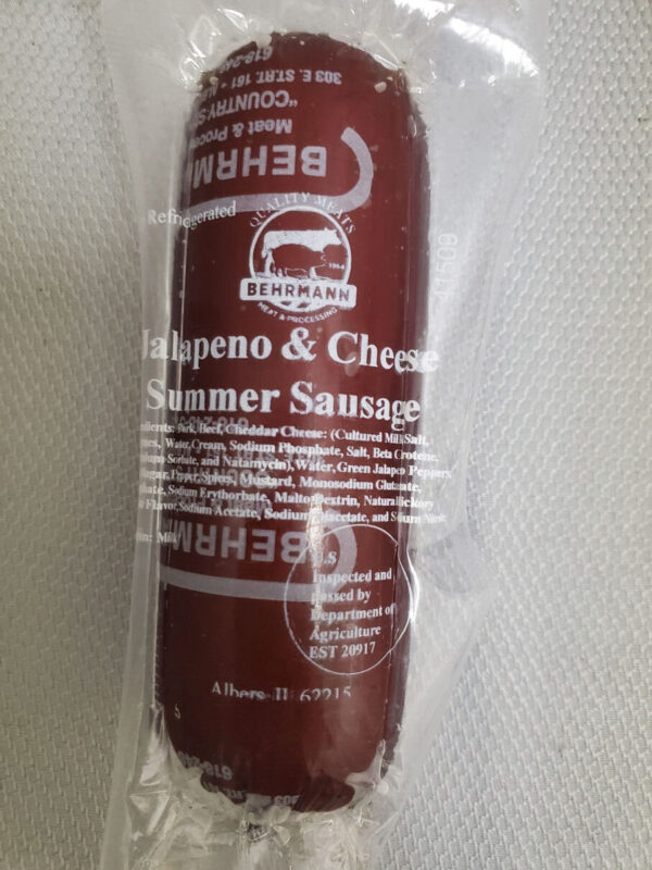 Jalapeno and Cheese Summer Sausage