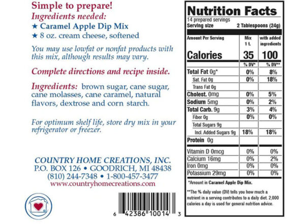 Caramel Apple Dip Mix From Country Home Creations