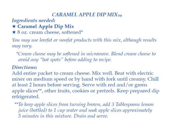 Caramel Apple Dip Mix From Country Home Creations