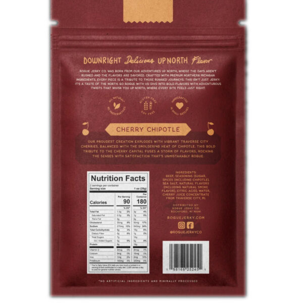 Cherry Chipotle Beef Jerky From Rogue Jerky Co.