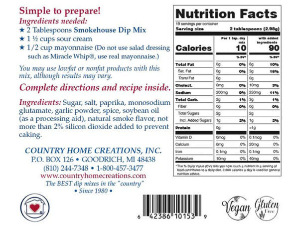 Smokehouse Dip Mix From Country Home Creations